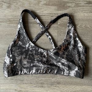 Carbon 38 - Metallic Snake Contour Sports Bra